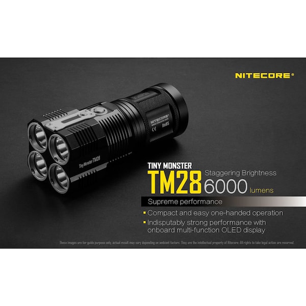 TM28 Tiny Monster 6000 Lumen QuadRay Flashlight